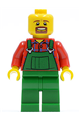 Lego Brand Store Male, Overalls Farmer Green, Brown Moustache and Goatee, No Headgear - tls082