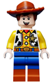 Woody with normal legs, minifigure head and open mouth smile - toy016