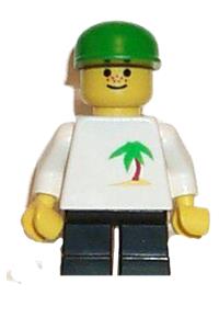 Palm Tree - Black Short Legs, Green Cap trn079