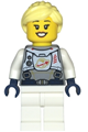 Astronaut - Female, Flat Silver Spacesuit with Harness and White Panel with Classic Space Logo, Bright Light Yellow Hair - twn478