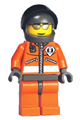 Coast Guard World City - Orange Jacket with Zipper, Silver Sunglasses, Dark Gray Helmet - wc013