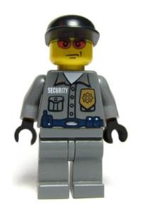 Police - Security Guard, Dark Bluish Gray Legs, Black Cap wc022