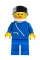 Jacket with Zipper - Blue, Blue Legs, White Helmet, Black Visor - zip039