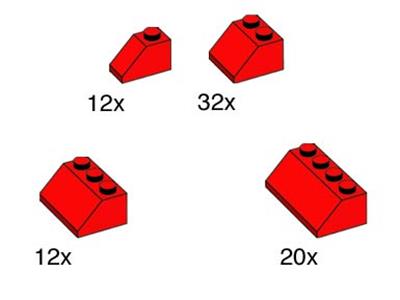 10163 LEGO Red Roof Tiles thumbnail image