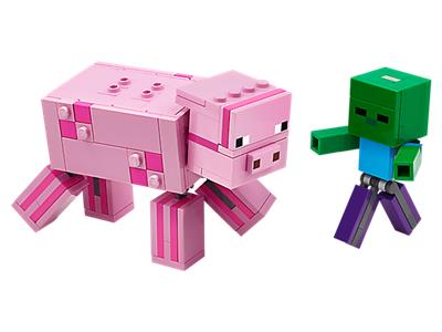 21157 LEGO Minecraft BigFig Pig with Baby Zombie thumbnail image