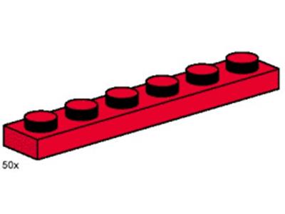 3488 LEGO 1x6 Red Plates thumbnail image