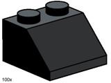 3495 LEGO 2x2 Roof Tiles Steep Sloped Black