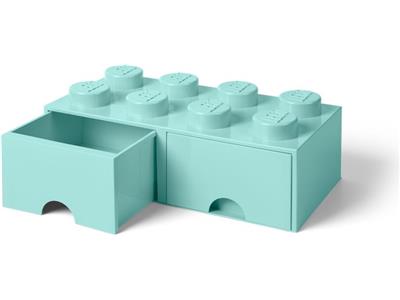 5005721 LEGO 8 Stud Aqua Light Blue Storage Brick Drawer thumbnail image
