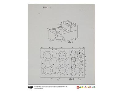 5005998 First Edition Page from French Patent Application for LEGO DUPLO Brick, 1968 thumbnail image