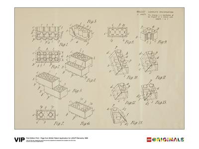 5006004 Page from British Patent Application for LEGO Elements, 1968 thumbnail image