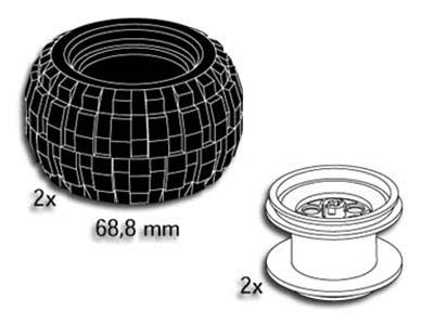 5282 LEGO Balloon Tyres 68.8 mm thumbnail image