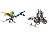 7021 LEGO Viking Double Catapult vs. the Armored Ofnir Dragon
