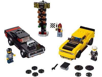 75893 LEGO Speed Champions 2018 Dodge Challenger SRT Demon and 1970 Dodge Charger R/T thumbnail image