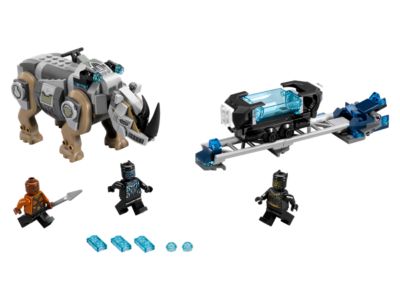 76099 LEGO Black Panther Rhino Face-Off by the Mine thumbnail image