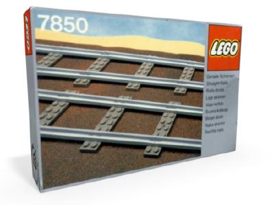 7850 LEGO Trains 8 Straight Rails Grey 4.5 V thumbnail image