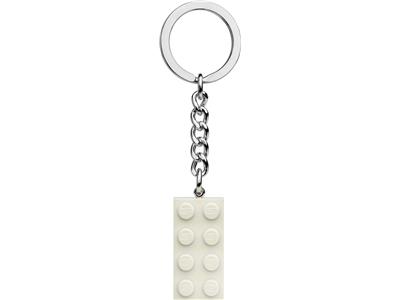 854084 LEGO 2x4 White Metallic Key Chain thumbnail image