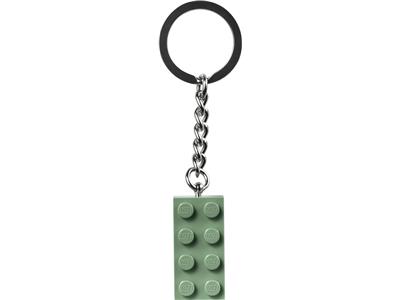 854159 LEGO 2x4 Sand Green Keyring Key Chain thumbnail image