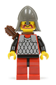 Red guard with black arms, red legs with black hips, dark gray neck-protector, and a quiver - cas163a