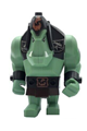 Troll from Fantasy Era with sand green body wearing black armor - cas424