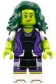 She-Hulk minifigure from Marvel Studios Series 2, excluding stand and accessories - colmar17