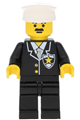 Sheriff in a police suit with sheriff's star, wearing a white hat and black legs - cop002