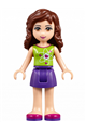 Olivia from Friends theme wearing a dark purple skirt and a lime top with heart electron orbitals - frnd137