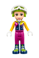 Olivia from Friends theme, wearing magenta trousers, ski jacket, helmet, and goggles - frnd222