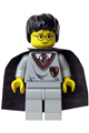 Harry Potter with Gryffindor Shield Torso, wearing light gray legs and a black cape with stars - hp005