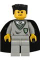 Ron / Crabbe with Slytherin torso, light gray legs, and a black cape with stars - hp027