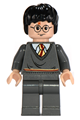Harry Potter with a Gryffindor striped torso and dark bluish gray legs - hp056