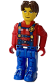 Jack Stone wearing a red jacket, blue overalls, and blue legs - js015