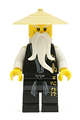 Sensei Wu in a black robe, wielding the Golden Weapons - njo026