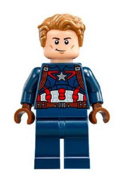 Lego MINIFIGURE Captain America - Blue Suit, Brown Belt