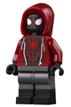 Miles Morales as Spider-Man wearing a dark red hood - sh679