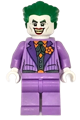 The Joker in a medium lavender suit with a dark green vest and green hair swept back - sh903