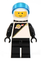 A Futuron minifigure wearing a black body with a white helmet - sp050
