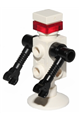 Futuron droid with white body, black arms, and a translucent red eye - sp125