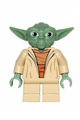 Yoda from Clone Wars with gray hair and torso featuring back printing - sw0446a