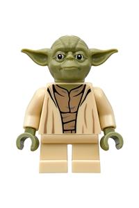 Yoda with olive green skin and a neck bracket accessory sw0471