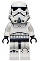 Male stormtrooper with gray squares on back, grimacing, with a reddish brown head and dual molded helmet - sw1167