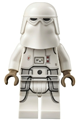 Snowtrooper with printed legs, dark tan hands, cheek lines, and a lopsided grin - sw1181