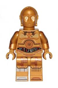 C-3PO with printed legs, toes, and arms sw1201