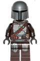 Din Djarin, also known as Mando, wearing silver Beskar armor with a jet pack and printed head - sw1212