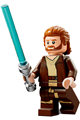 Obi-Wan Kenobi with a reddish brown robe and dark orange mid-length hair with ruffled back - sw1227