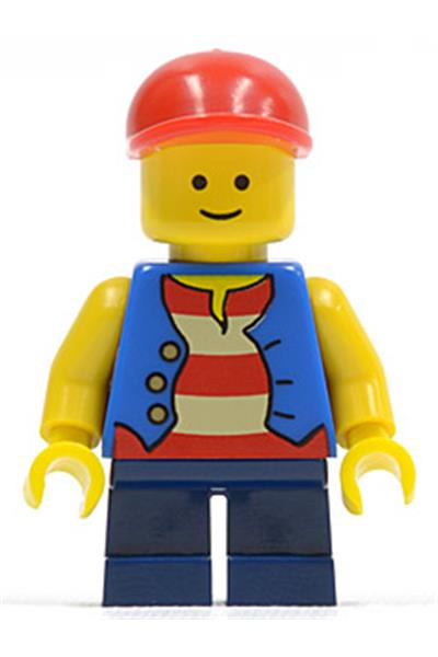 LEGO Vest over red and white striped shirt Minifigure twn105 | BrickEconomy