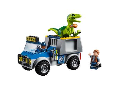 lego uk 10757 jurassic world raptor rescue truck set