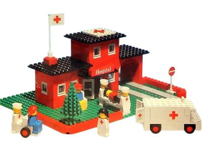 LEGO 555 Hospital Complete hot w/Manual, no box - VTG 1976